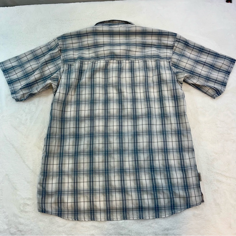 Simms Shirt Mens MD Plaid Short Sleeve Button Up Fishing COR3 Vented Tattersall - Picture 4 of 10